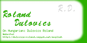 roland dulovics business card